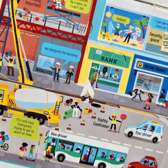 Usborne Look Inside Jobs Board Book Hardcover 9780794548797 School Classroom Pre - Picture 3 of 12